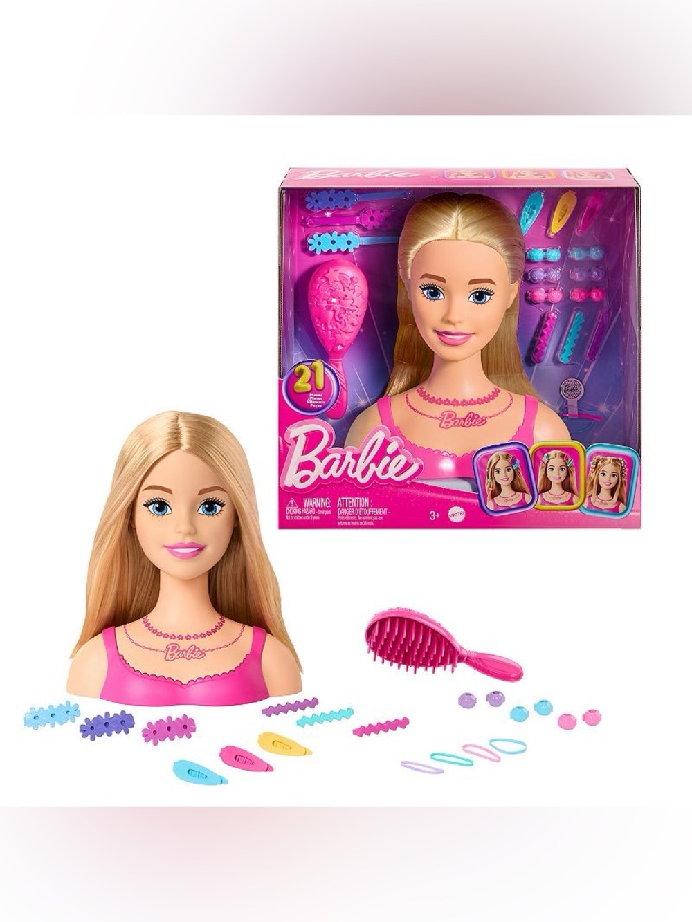 Barbie® Doll Blonde Hair Styling Head NEW